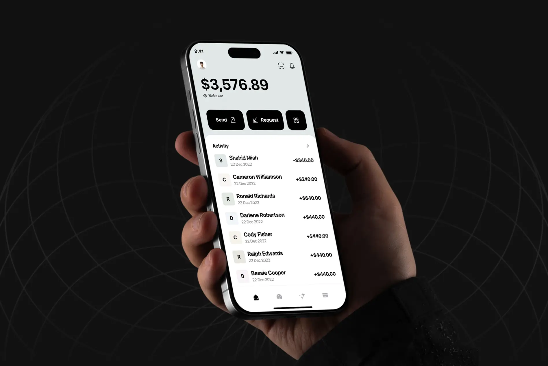 Quicky - Mobile finance app design
