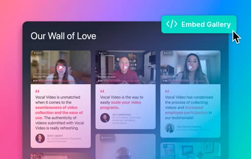 Showcase your videos with amazing galleries & embeds image
